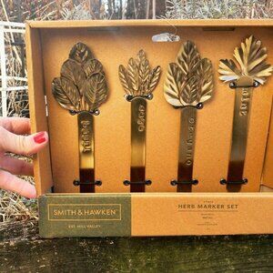 Smith & Hawken 4pc Metal Herb Marker Set Gold
